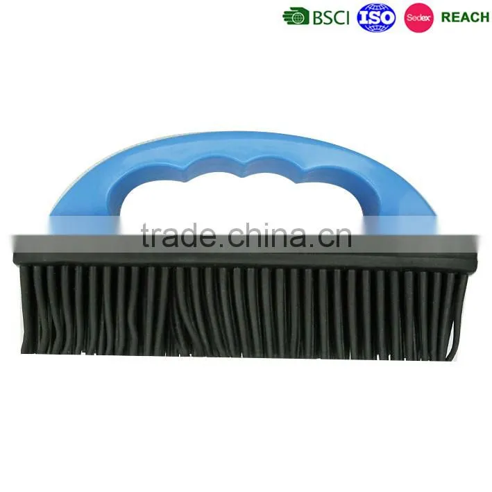 rubber material floor cleaning brush, hand style rubber brush car wash brush