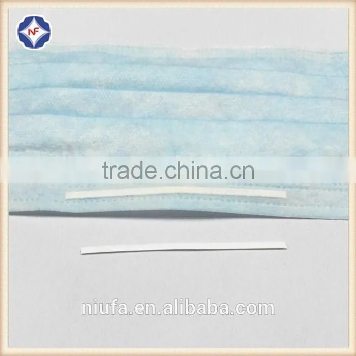 disposable surgical face mask use PE plastic nose wire