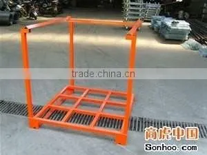 folding stackable 4-post shelf rack