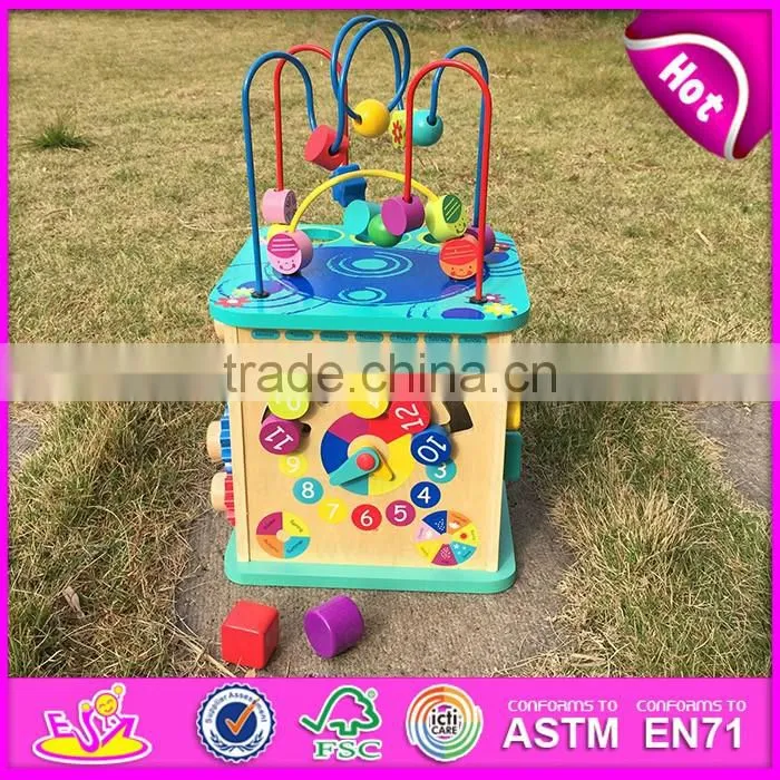 2016 hottest kids wooden beads toy,top fashion children wooden beads toy,cheap baby wooden beads toy W11B089