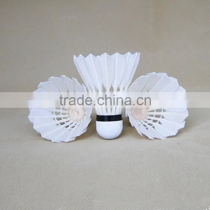 Durable goose feather shuttlecock for badminton, indoor sports factory sell directly