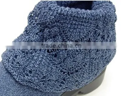 Knit Boots Silk Mohair Short Boots