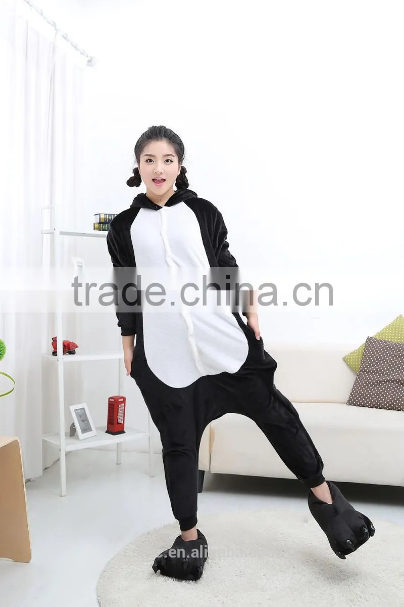 flannel cartoon adult animal jumpsuit animal pajamas jumpsuit devil design