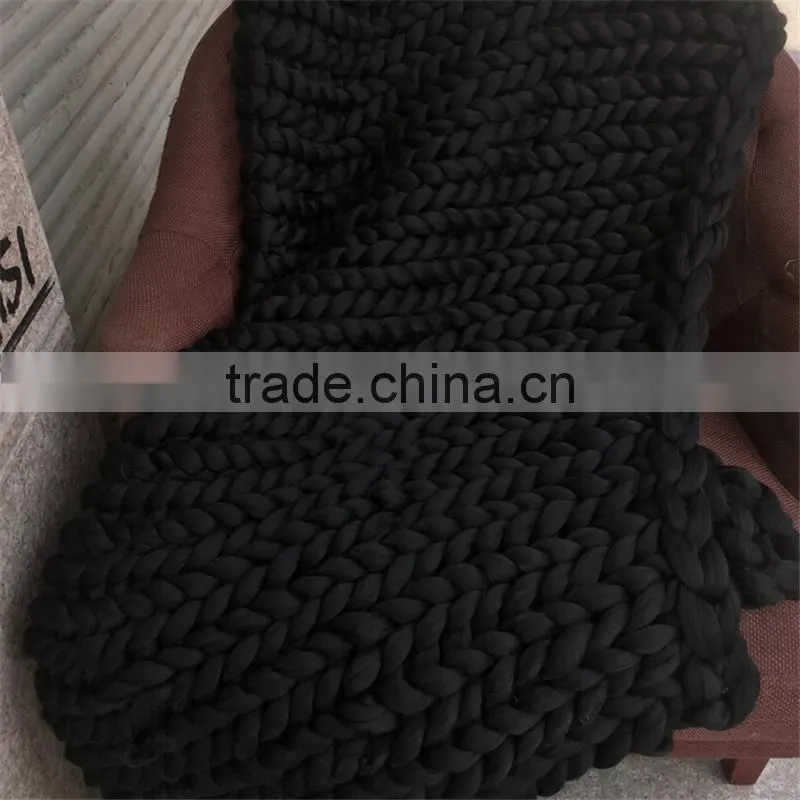 Fashion simplicity style Woolen blanket Super soft coarse wool air-conditioning blanket for Sofa nap blanket