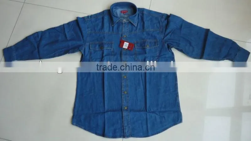 mens blue denimshirt with two chest pocket