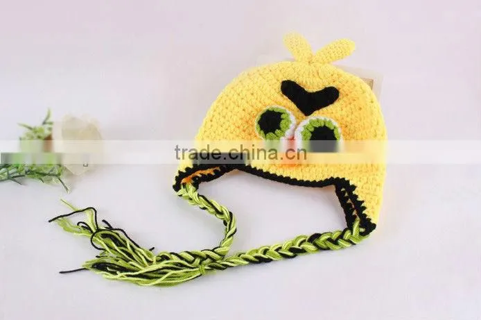 Cute Bird Handmade Baby Crochet Hat Fashion Animal Knitting Earflap Hat