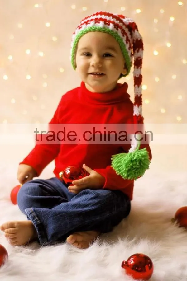Funny winter crochet wool hat santa hat