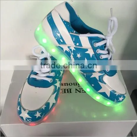 Hot selling Lace-up Casual Sneakers LED Shoes Women Shoes