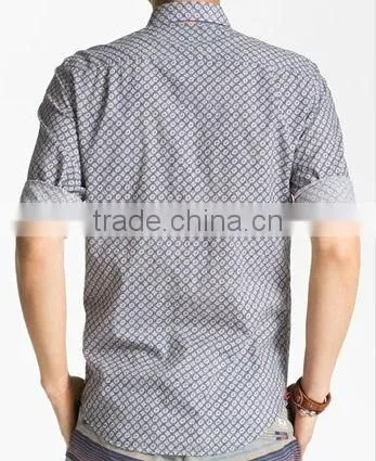 men's long sleeve printed cotton casual shirts
