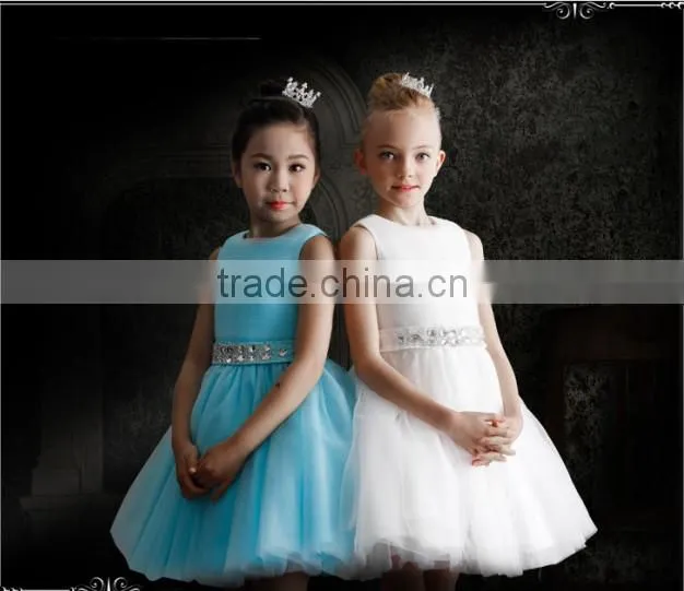 2016 New Girl Wedding Dress Formal Dress For Flower Girl Top Grade Kids Clothes GD90427-3