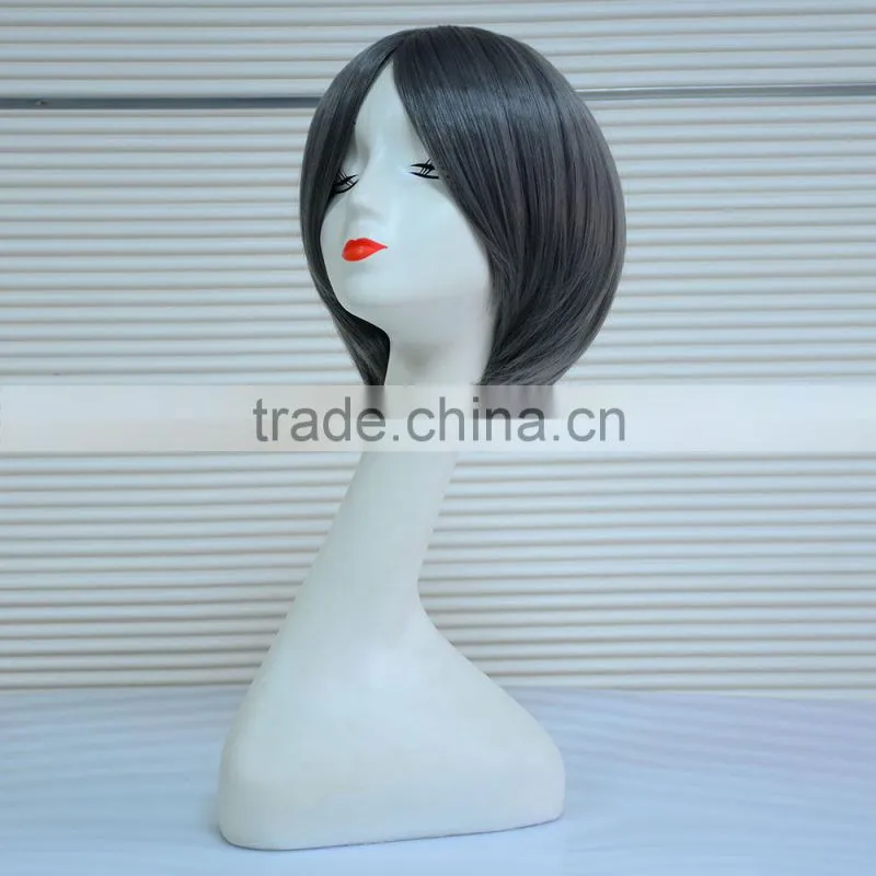 High Quality 2016 New Fashion Pink Wavy Short Bob Wig For Female Model