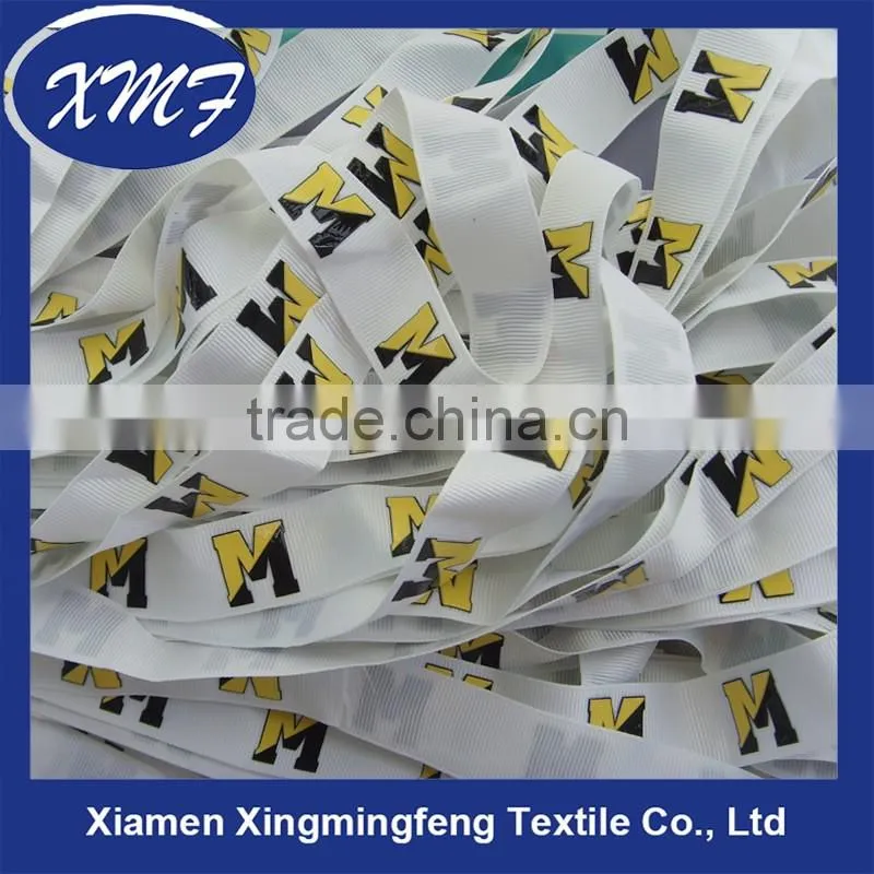 custom silicone printed grosgrain ribbon