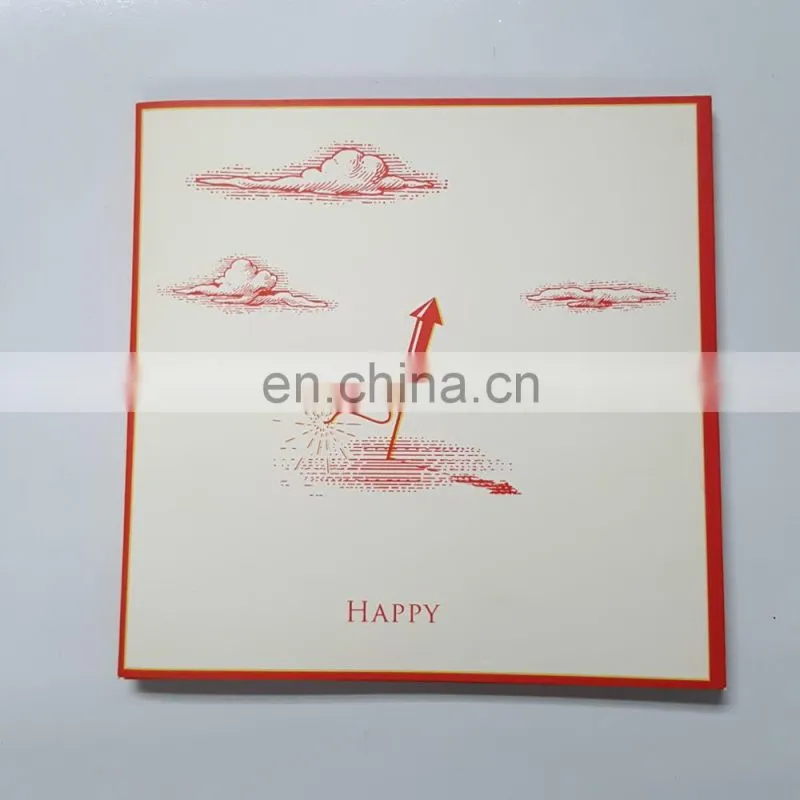 Custom good quality led flashing light up greeting cards with battery