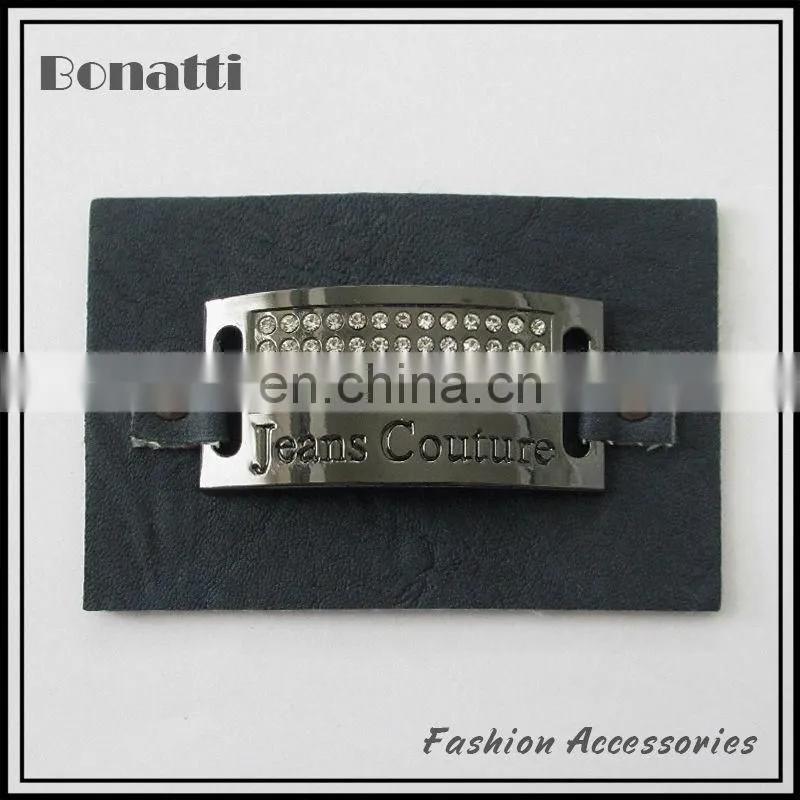 Genuine leather labels custom high quality patches for fashion jeans