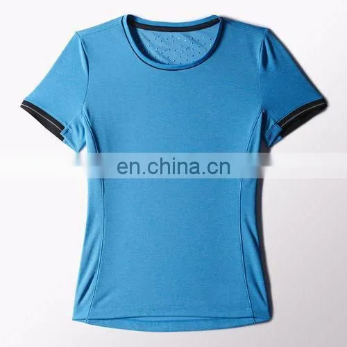 Dong guan Yihao sportswear ladies net fabric short sleeve 2015 fitness sportwear t shirt