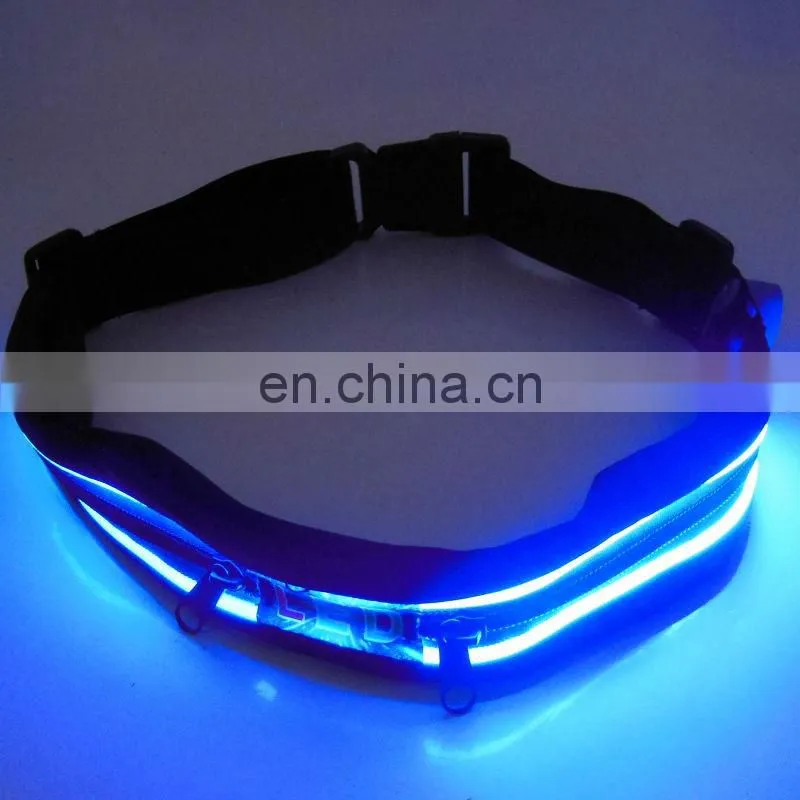 led belt led belt light Sport belt with pounch