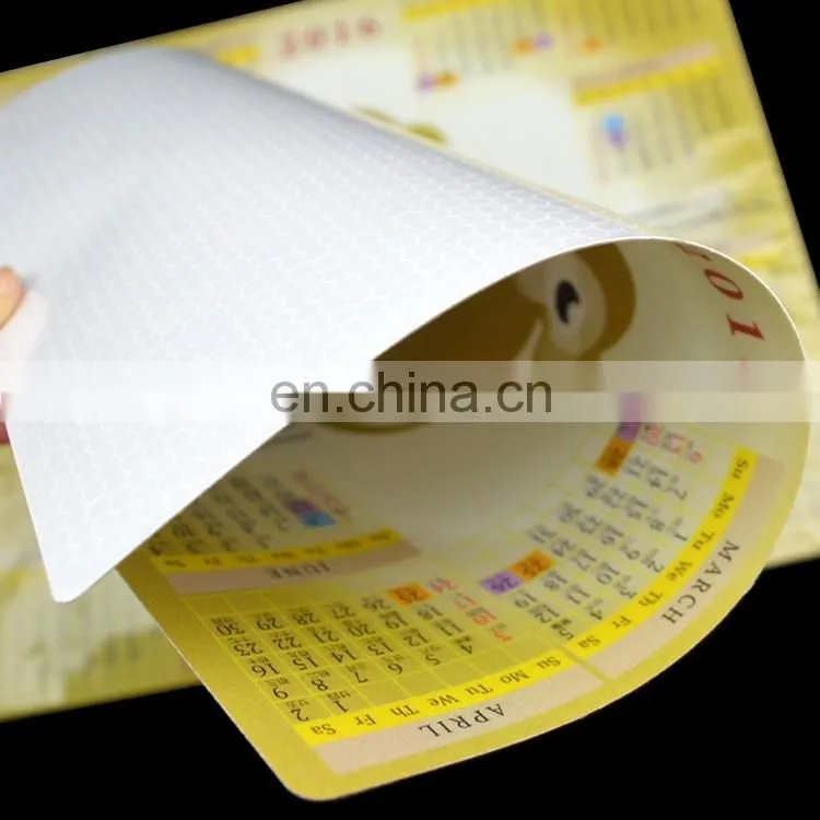 Custom calendar design printed ultra thin round corners game mouse pad