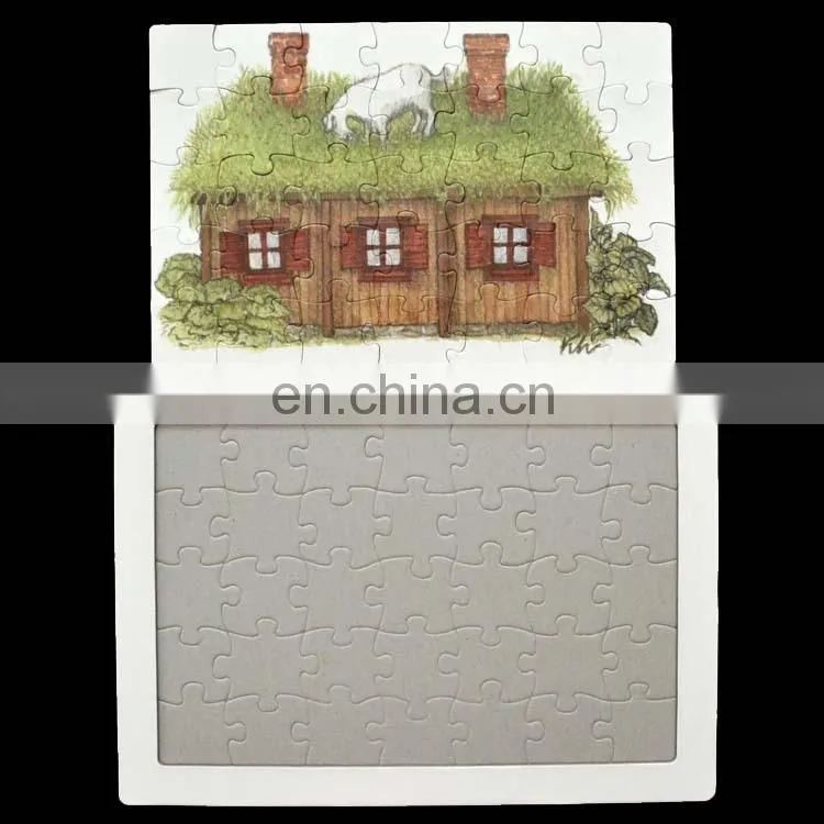 Full color printing custom design A4 cardboard puzzle jigsaw
