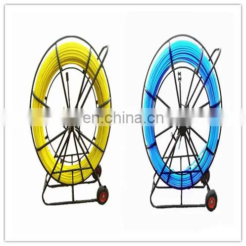 Good strength fiber cable duct snake, cable snake rodders, cable push rod with wheels