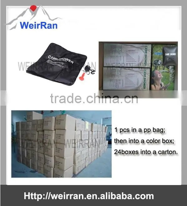 (74665) 40L emergency neccessity black solar heating portable outdoor shower