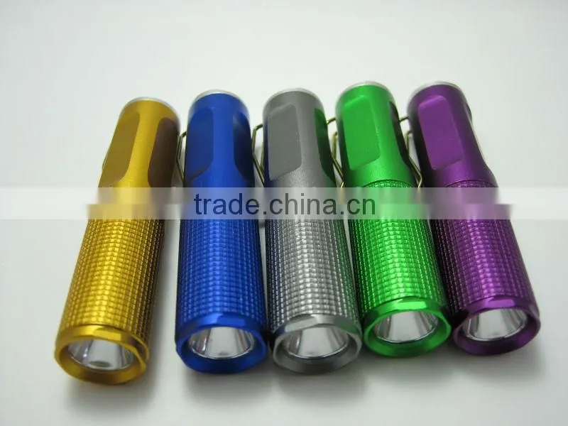 1 led high power aluminum mini flashlight pocket straw hat torchlight