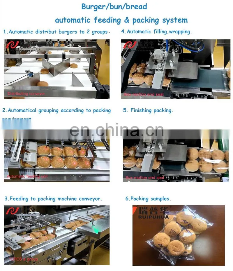 High Speed Flow Pack Bread Cake Bun Pillow Wrapping Packaging Machinery Croissant/Donut Horizontal Packing Machine
