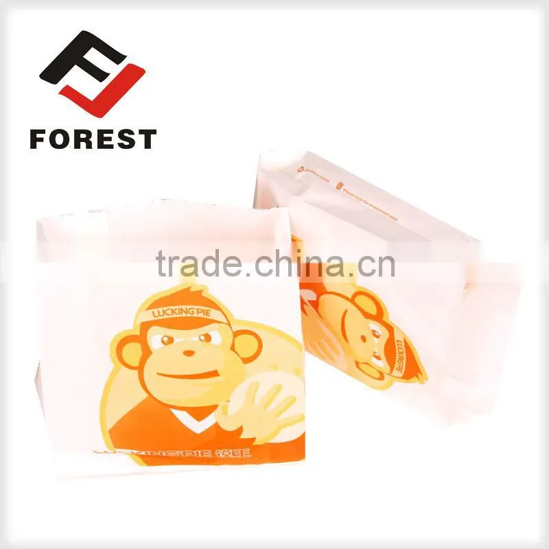 high quality fast food bag,snack packaging bag,chicken greaseproof paper bag