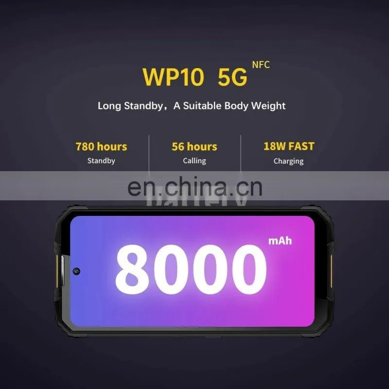 Hot Selling Global Version 6.67" FHD+ 8GB +128GB 48MP Quad Camera 8000mAh Rugged Phone OUKITEL WP10 5G mobile phones