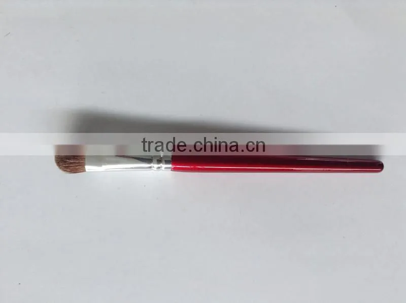 Red handle 6pcs goat hair makeup brush kits for beauty