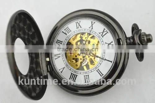 Mechanical punk pocket watch with quality alloy metal