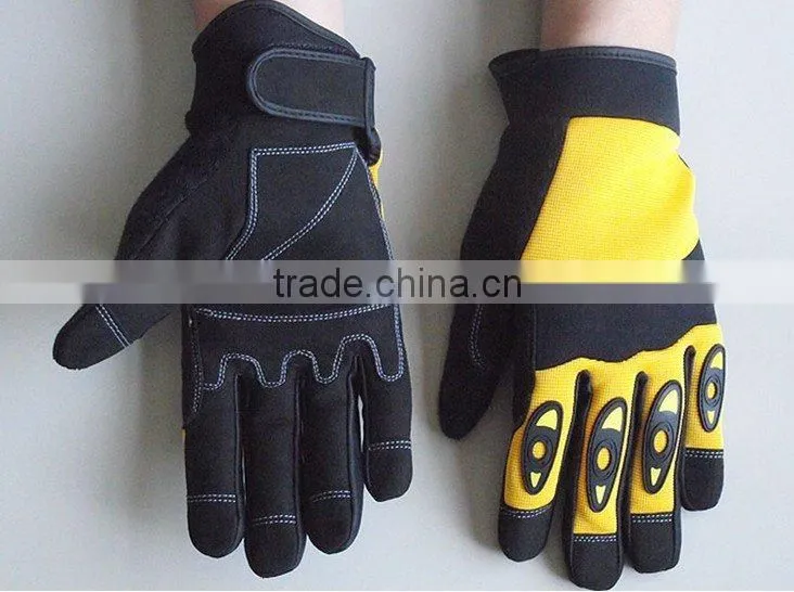 Anti Shock leather palm carpenter, Plumbing and Heavy duty Mechanic Work Gloves