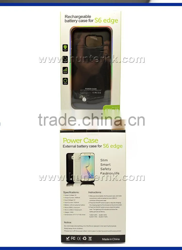 New Arrival External For Samsung S6 Battery Case