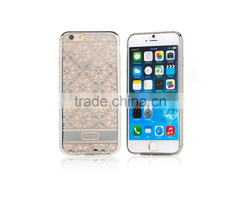 For iPhone 6 case, electroplate ultra thin clear soft TPU case for iPhone