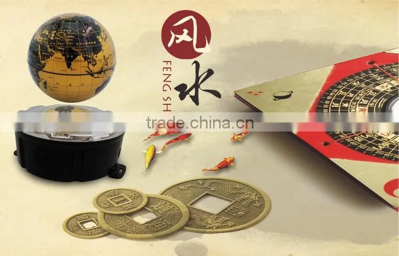 Professional Audio Speakers With Levitating Floating globe