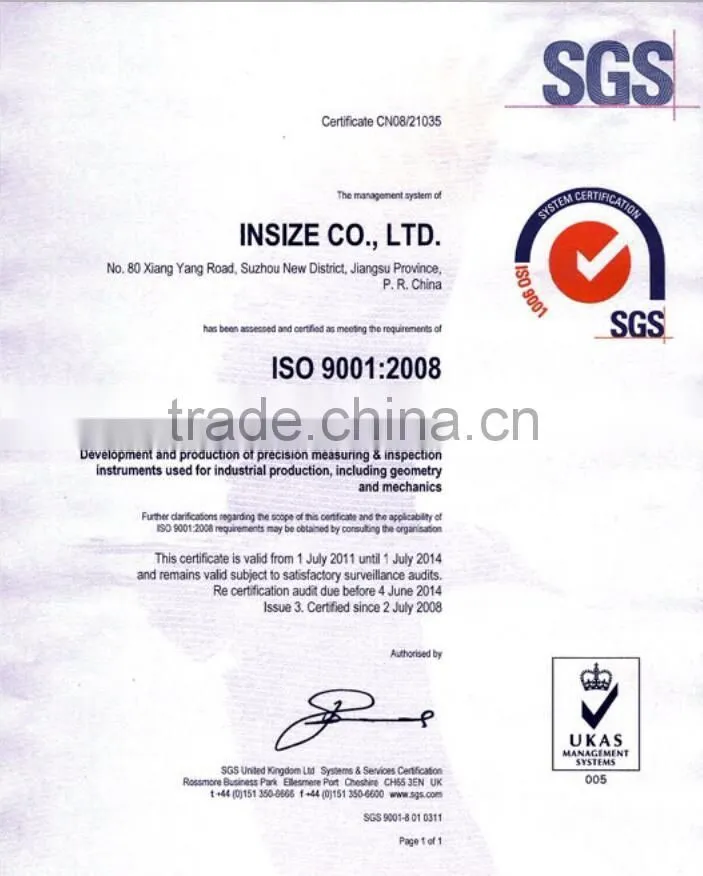 INSIZE 28885-008 compact digital dial test indicator ranges test dial indicator