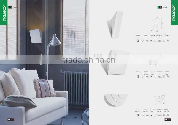 European Style Gypsum Plaster Indoor Architectural Lights For Wall
