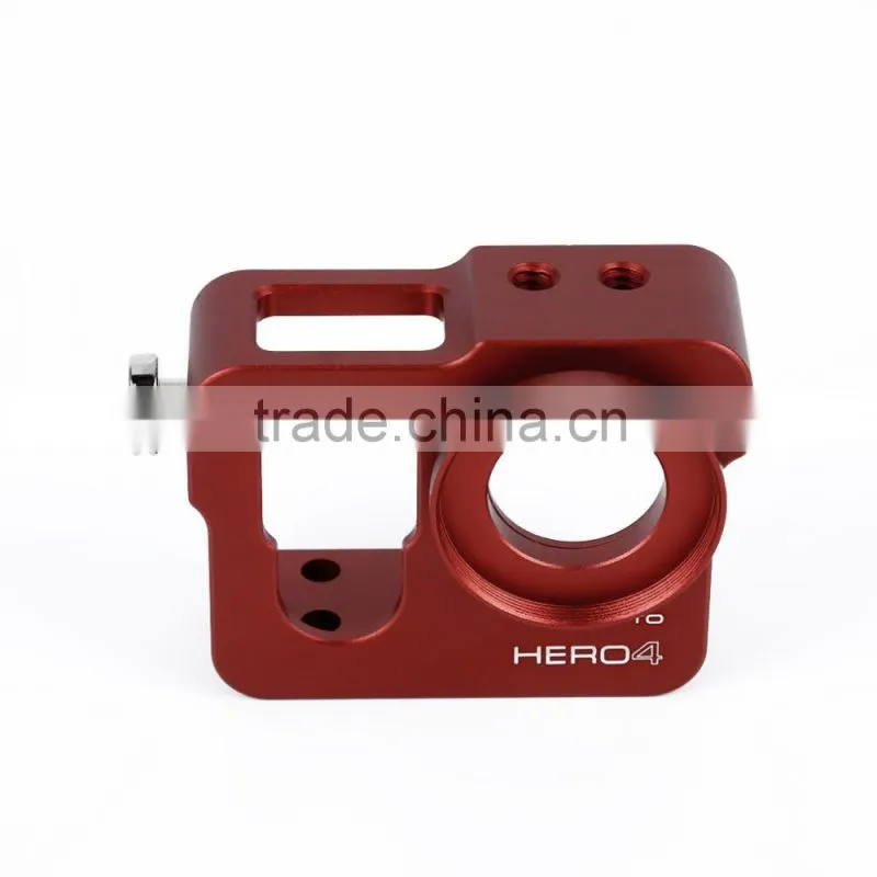 Red Metal CNC Aluminium Protective Case Shell for Hero4 HERO3+