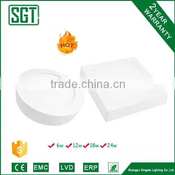 Hot sale housing energy-saving light taiwan hongli chip 12w surface mounted panel light
