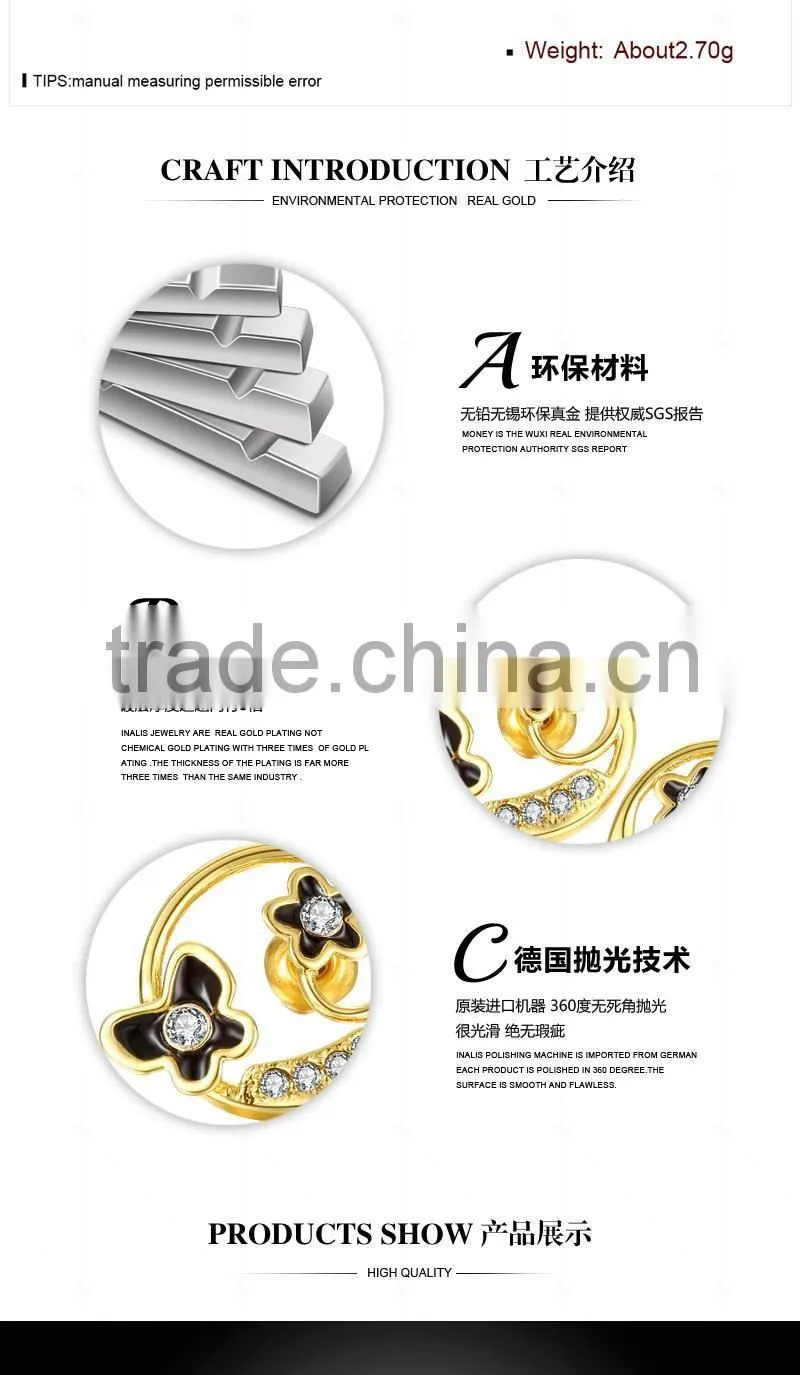 Fashion rhinestone zircon earring for women