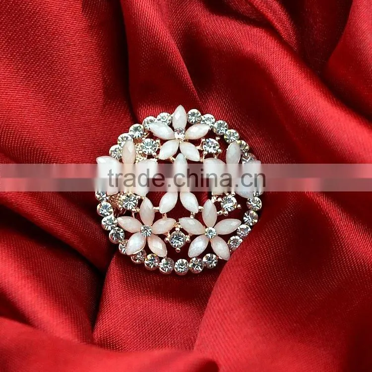 Korean New Style Environmental Copper Colourful Opal Microscope Technology Lady's Brooch Manufacturer's Wholesales