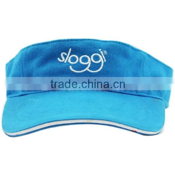 red embroidery design large visor cap