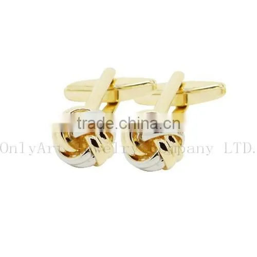Best quality Shiny polish metal knot cufflinks