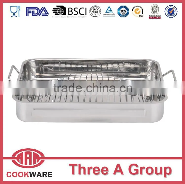 Stainless steel oval roaster / Hard anodized roaster