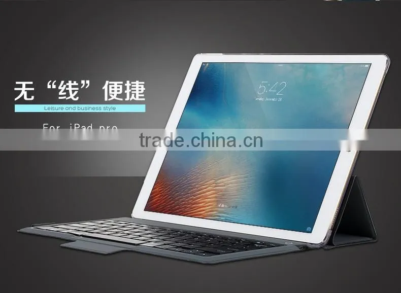 ROCK PU Leather Bluetooth Keyboard Case Cover For iPad Pro 12.9" Stand Holder Bluetooth Keyboard Case Cover MT-5323