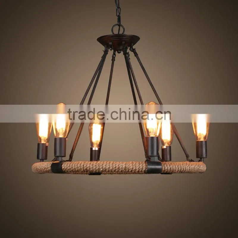 China zhongshan industry pendant light with rope