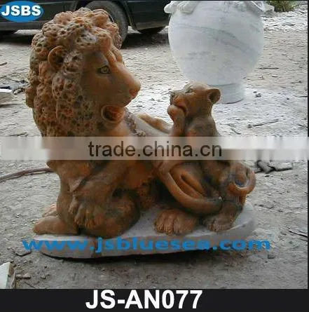 White marble puppy statue