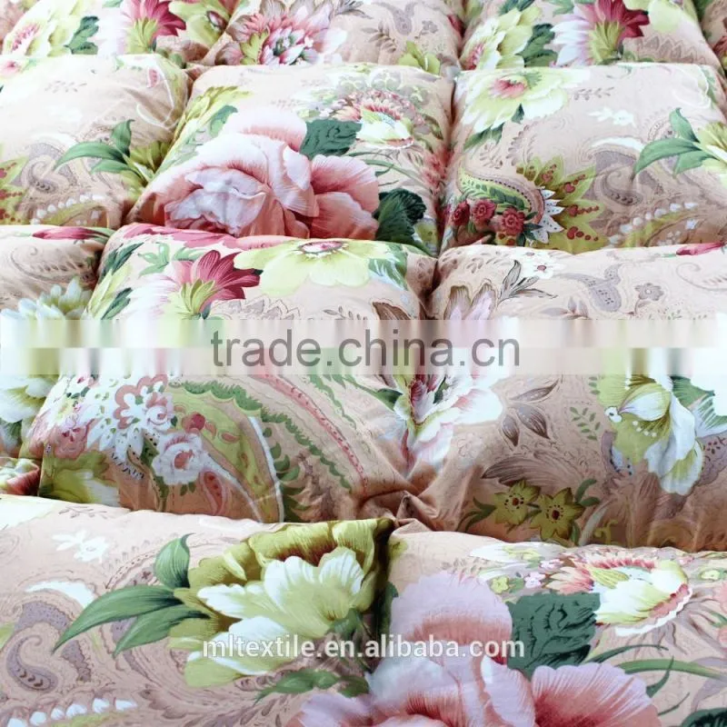 cotton bedding fabric satin drill brushed reactive printed fabric