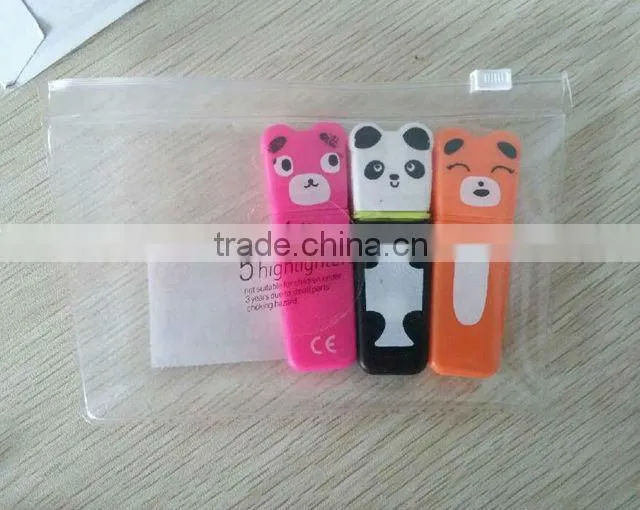 Perfect design 100''perfect quality Mini promotional panda gift highlighter marker pen