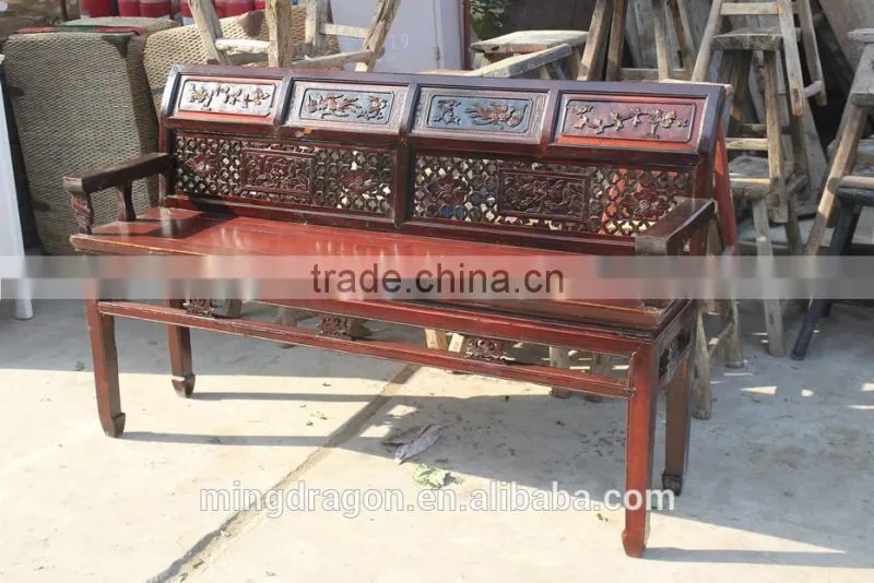 Chinese antique style hand carved solid wood sofa set