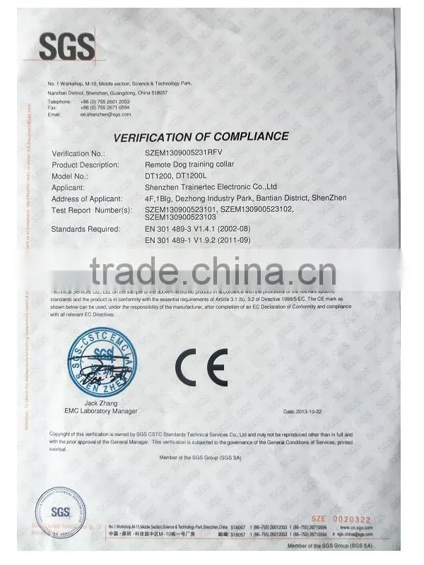 New products looking for distributor 1200Meter remote dog shock collar